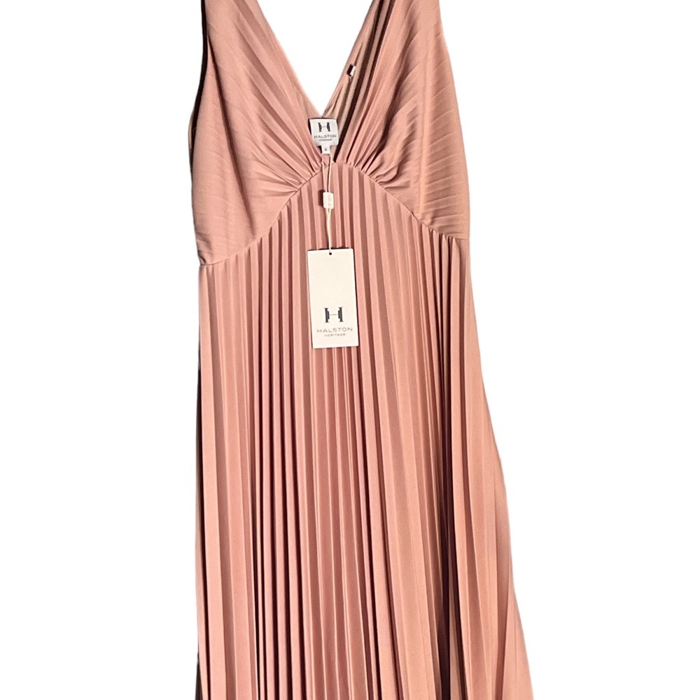 Halston dusty pink Marilyn Monroe dress